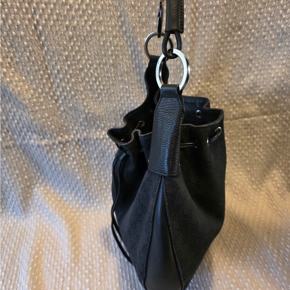 Authentic GUCCI black denim crescent shoulder bag - Picture 16 of 16